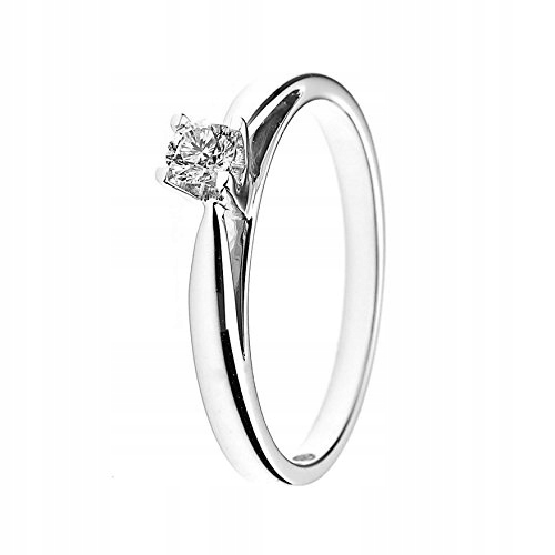 Pierścionek 17 mm Diamenty 0,15 ct Złoto 9 ct 375