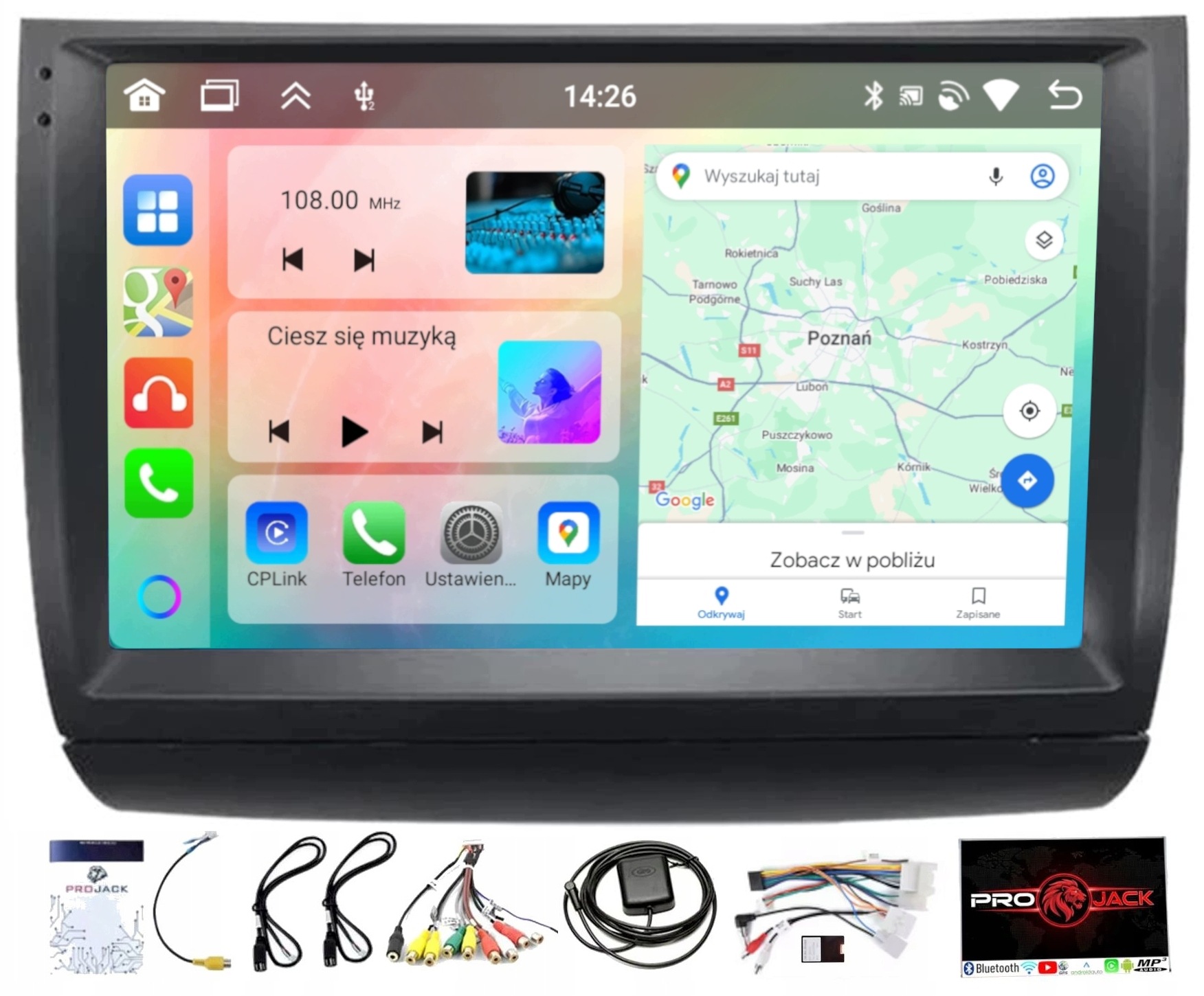 Autorádio Carplay Toyota Prius 2003-2009 Wifi Android 6GB 128GB