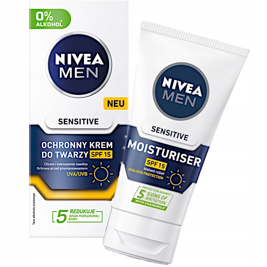 

Nivea Men Krem Sensitive Ochronny Spf 15 łagodzi