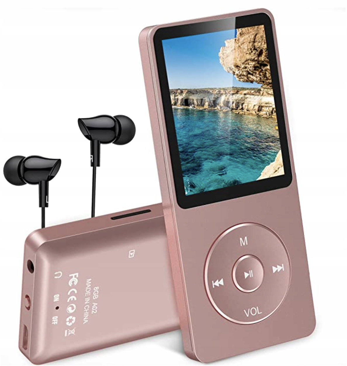 Odtwarzacz MP3 AGPtek A02 różowy 64 Gb
