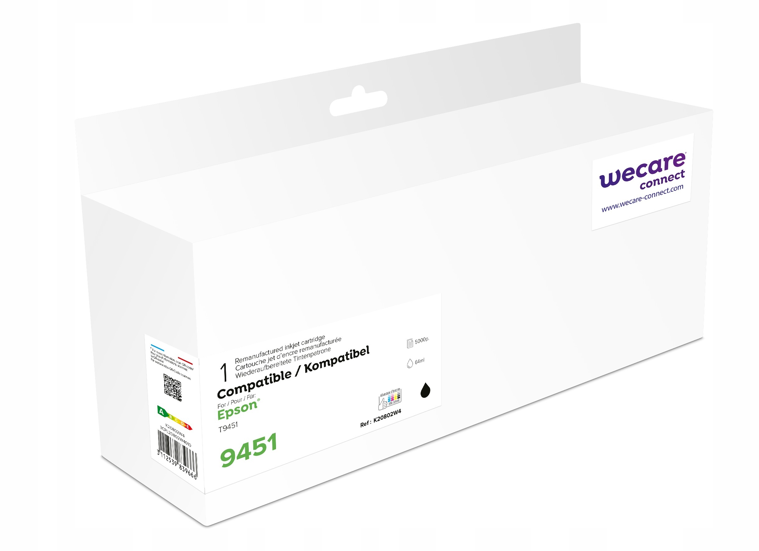 Wecare Armor ink kompatibilný s Epson C13T945140, čierna/ black K20802W4