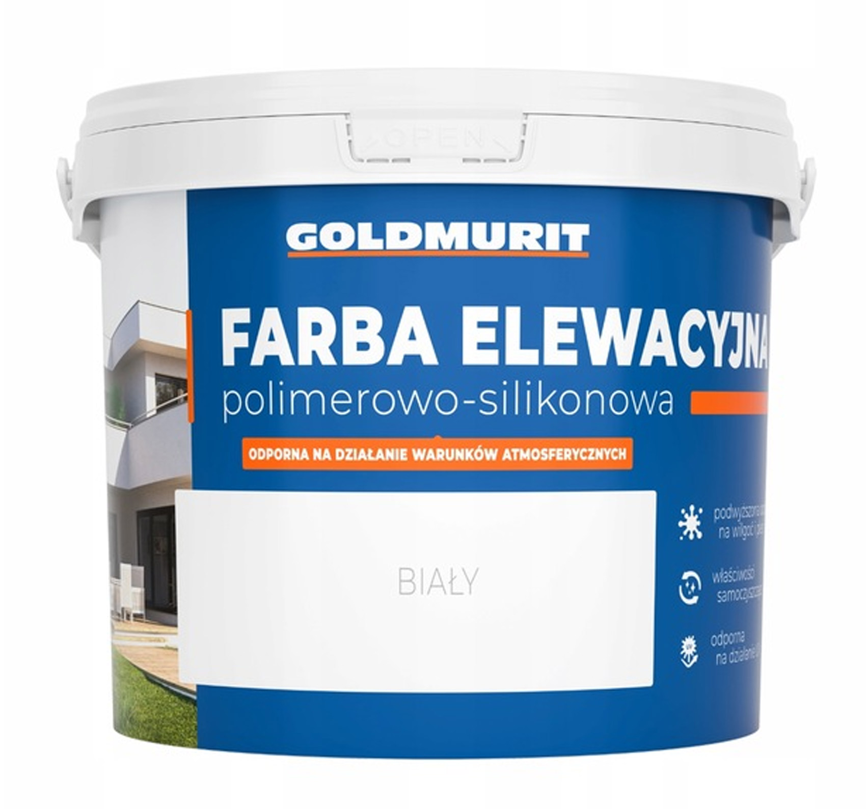 Goldmurit farba elewacyjna polimerowo-silikonowa biała 10L