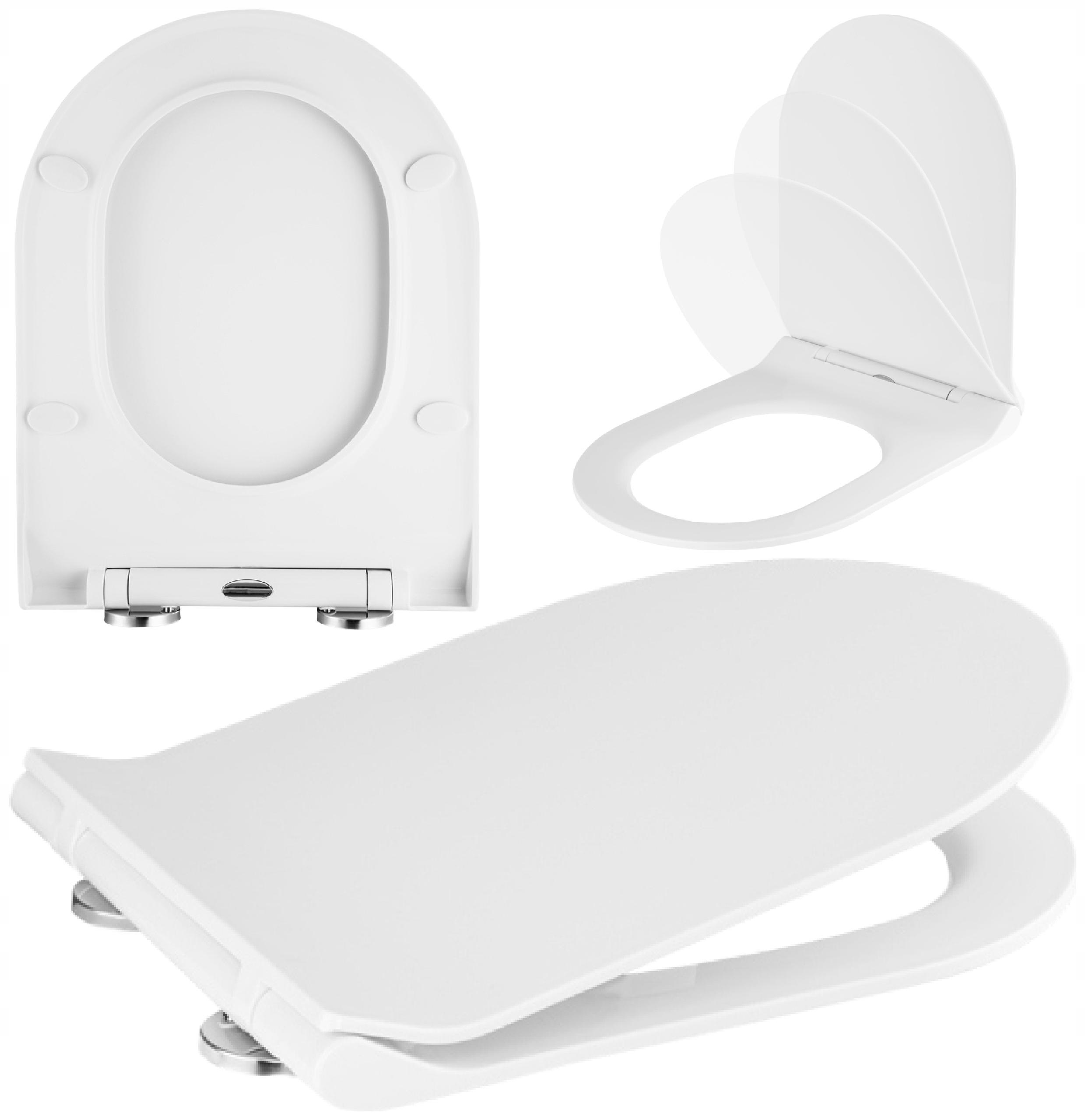 Wc Sedátko S Pomalým Sklápěním, Univerzální, Slim Polypropylen, Toaletní Voda Rivo