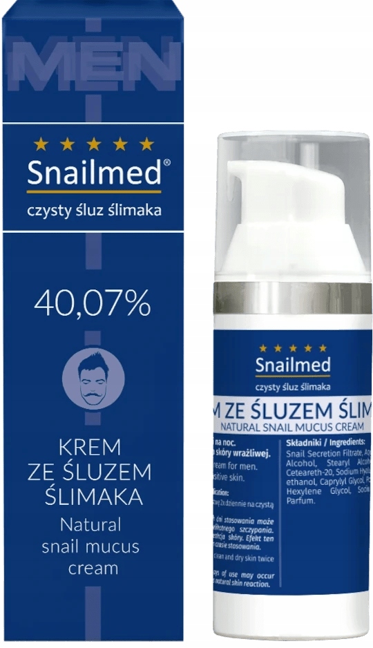 Snailmed Wielofunkcyjny krem do twarzy dla mężczyzn ze śluzem ślimaka 30 ml