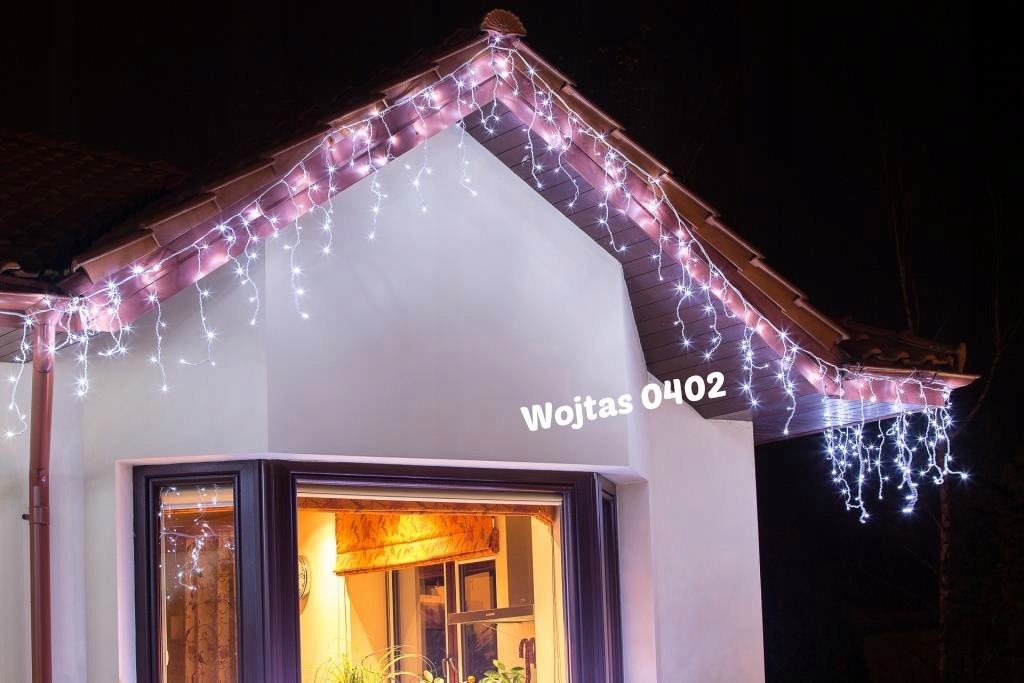 SOPLE 300 LED 11M ZEWNĘTRZNE LAMPKI KURTYNA +FLASH Motyw sople