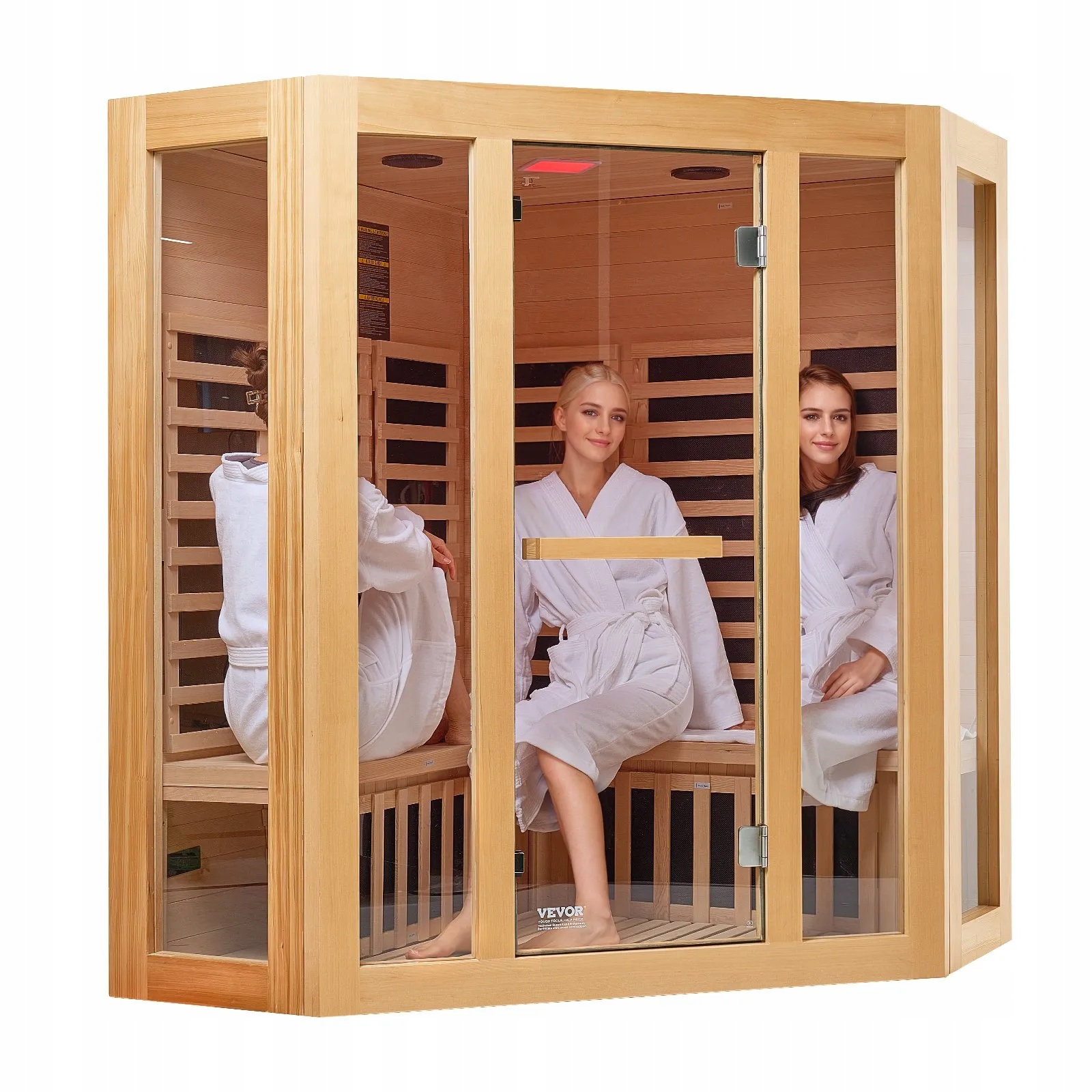 Infračervená domácí sauna 3-4 osoby dřevěná hemlok nízká Emf pro domácnost
