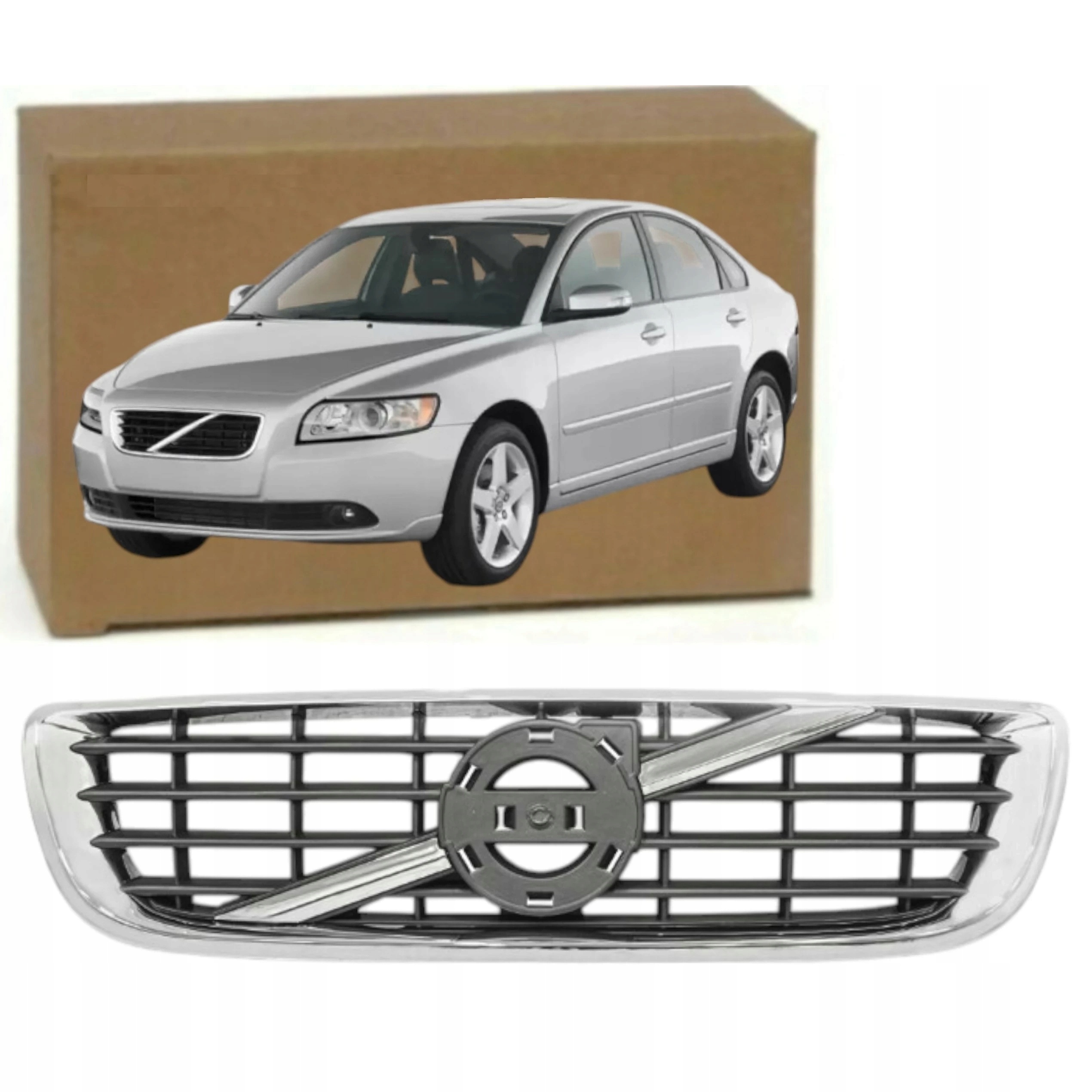 Volvo S40 V50 2007-2012 Středová Atrapa Gril Mřížka Náhradní Pro 31290532