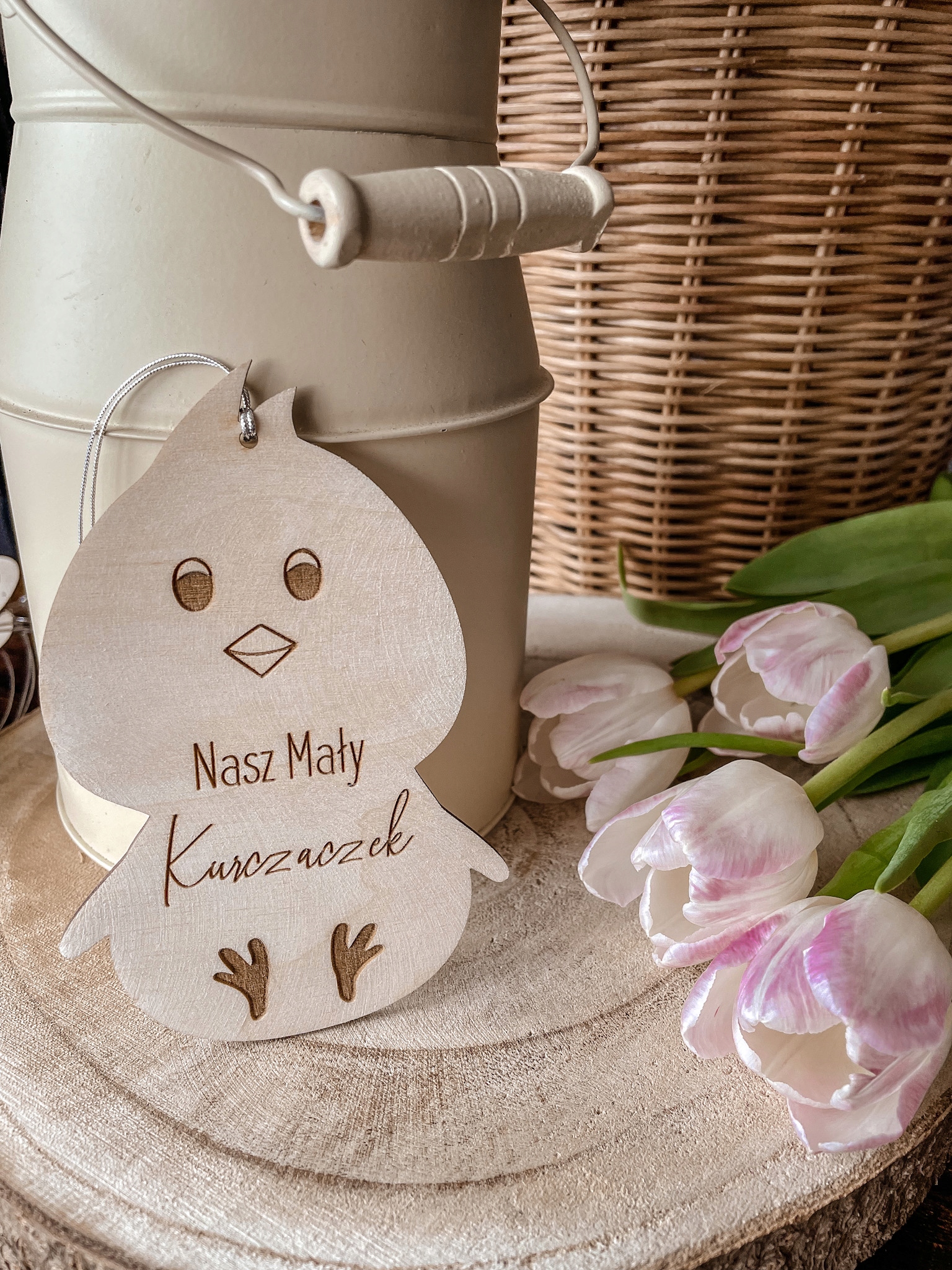 ZAJĄCZEK wielkanocny różne WZORY imię Materiał wykonania drewno