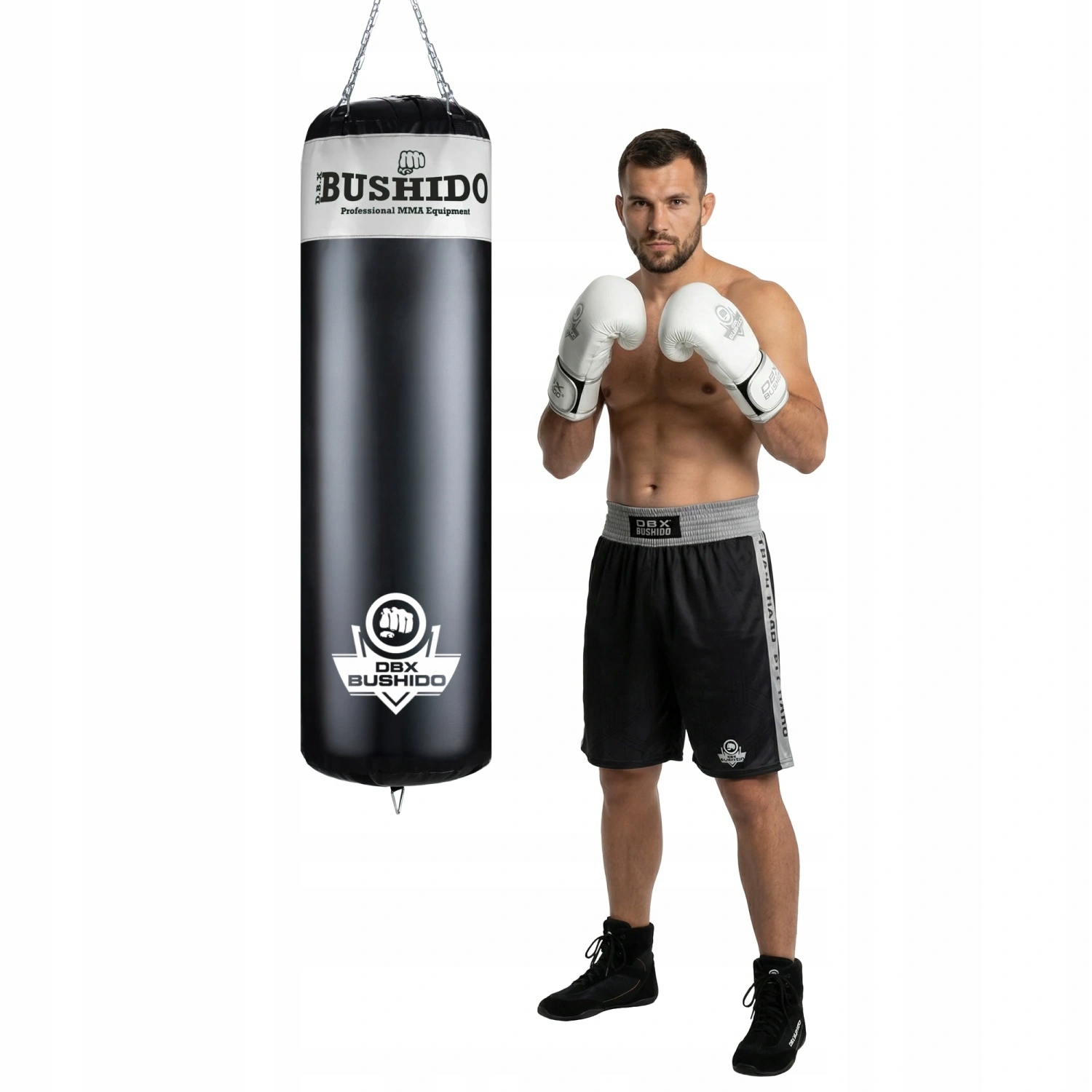 140 cm 40 kg Worek Treningowy Bokserski Wypełniony Pełny Mocny Bushido