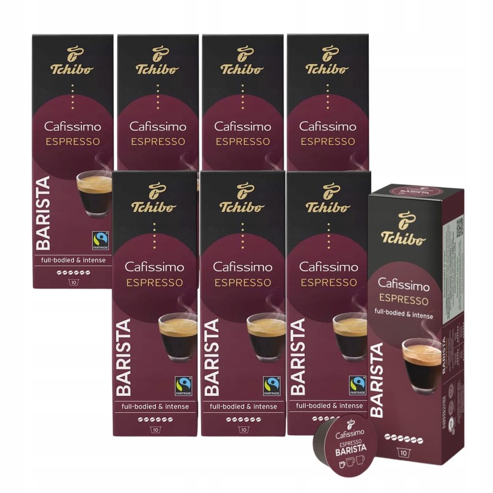 Zestaw 8X Tchibo Cafissimo Barista Espresso Kawa W Kapsułkach, 10SZT