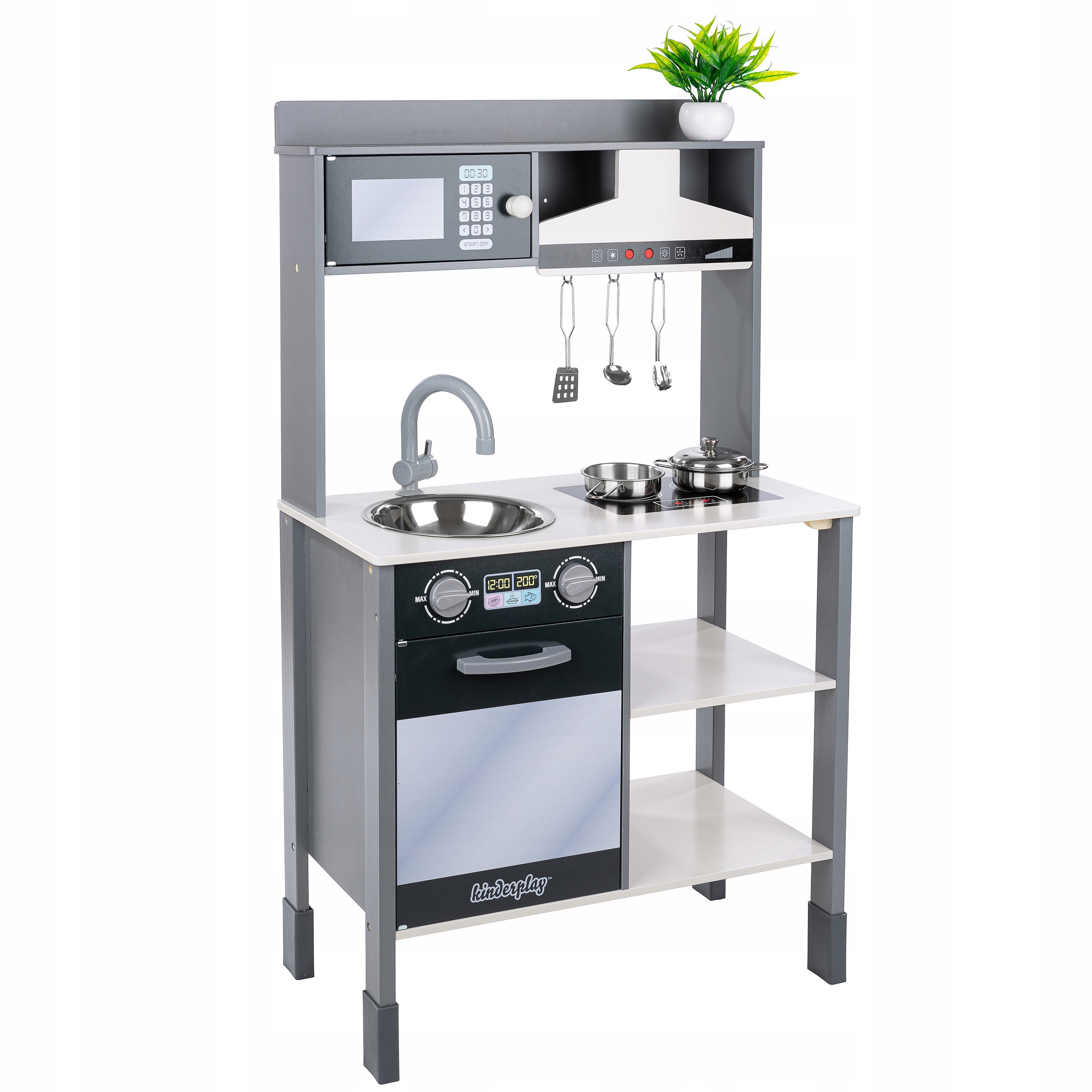 DREWNIANA KUCHNIA DLA DZIECI KINDERPLAY INTERAKTYWNY OKAP AKCESORIA Marka Kinderplay
