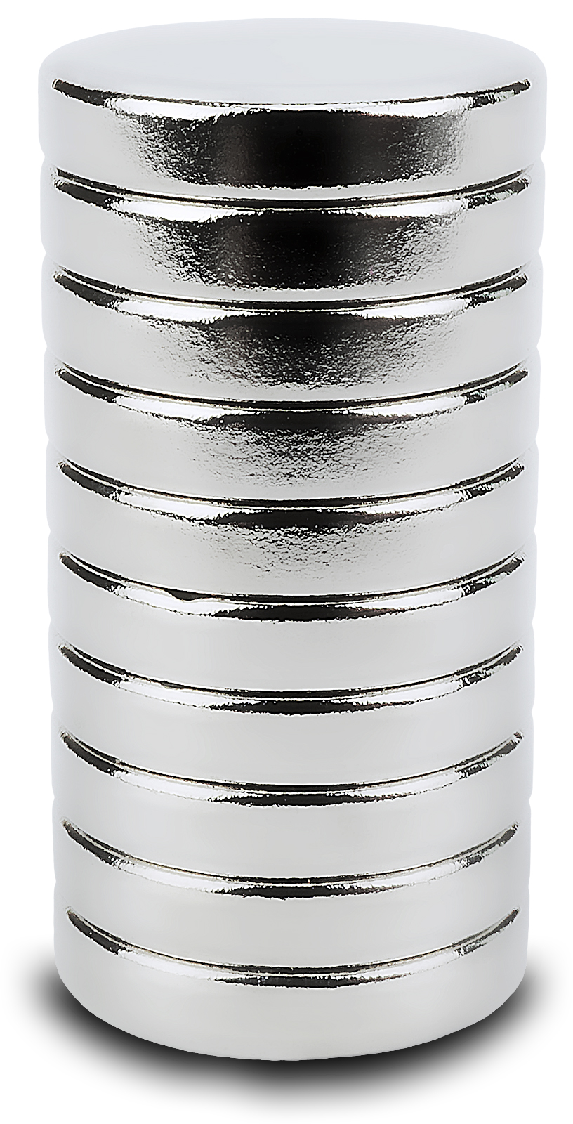 

Mocny Magnes Neodymowy Walcowy 10x2 mm, 10 szt.