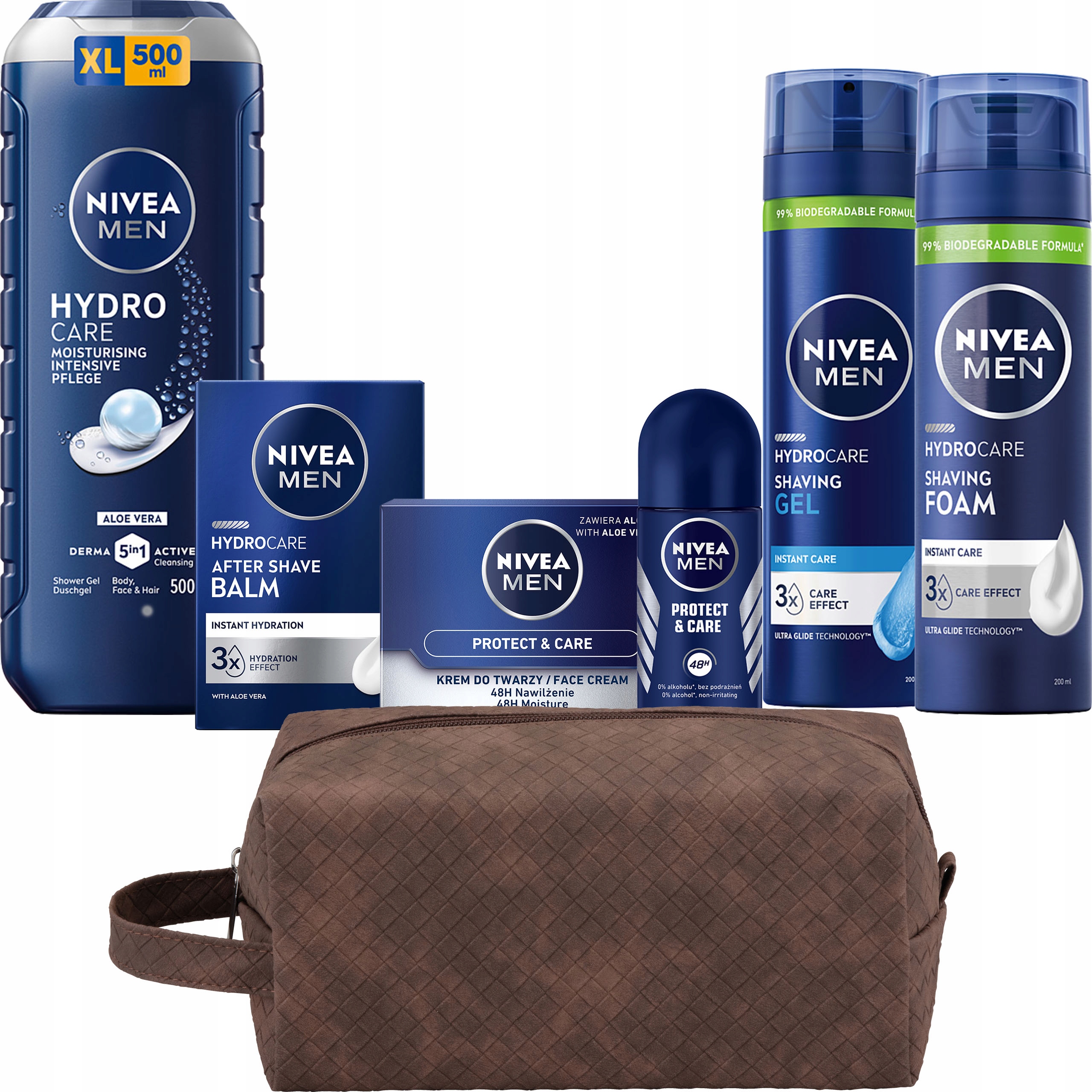 Zestaw kosmetyków męskich Nivea Men HydroCare kosmetyczka