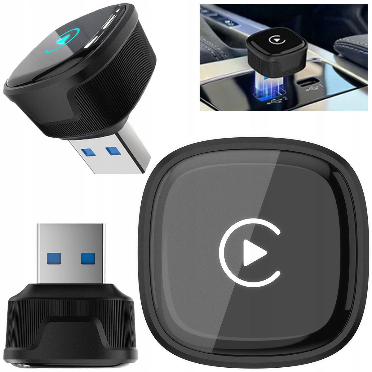 Carlinkit Bezprzewodowy Adapter Mini ultra 4 CarPlay Android Auto Usb