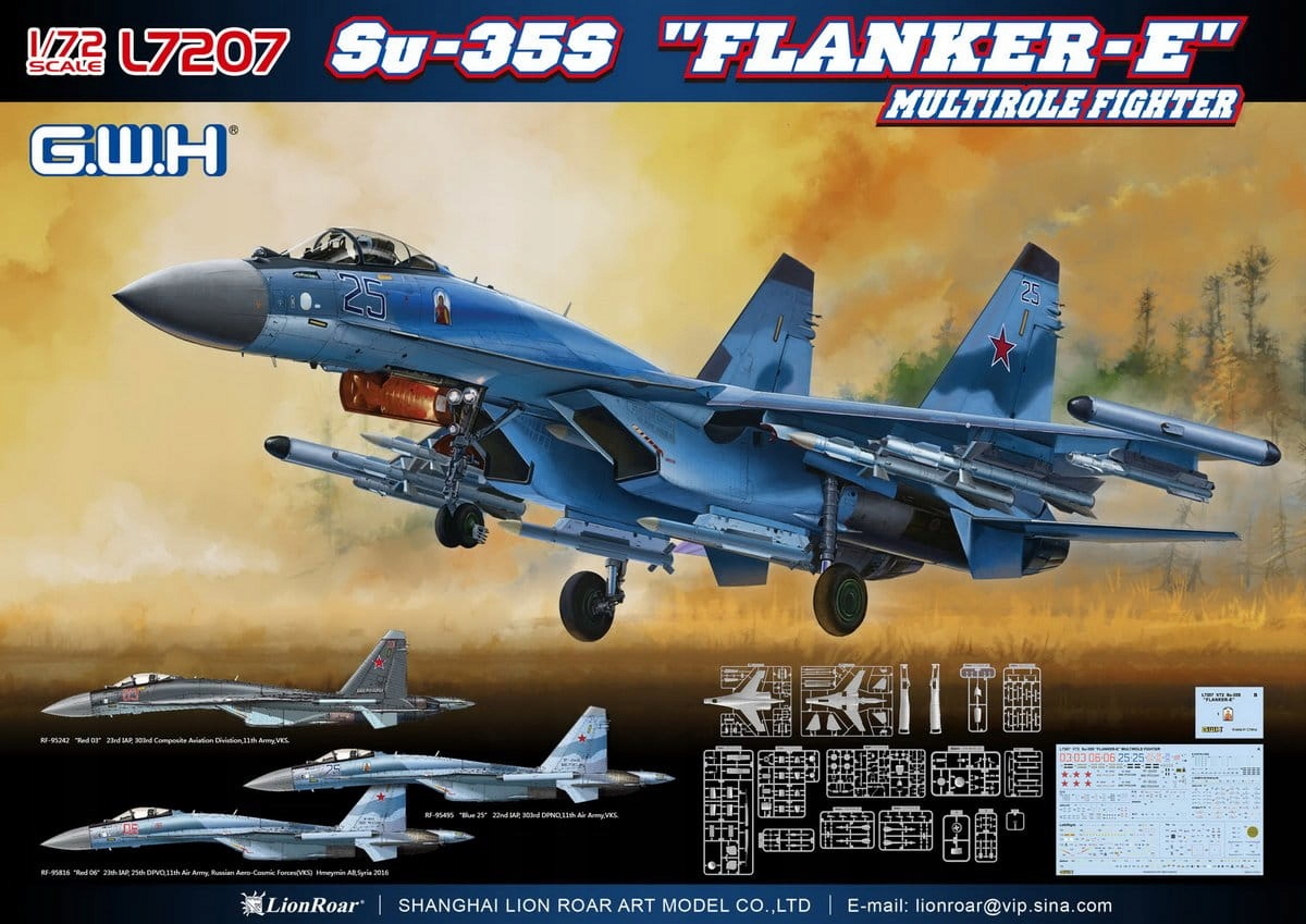 Su-35S Flanker-E Great Wall Hobby Gwh L7207 měřítko 1/72
