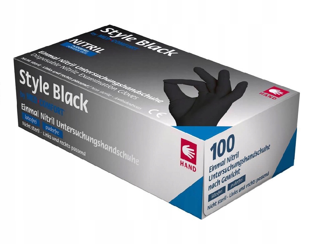 

Rękawice nitrylowe czarne Style Black a'100 L