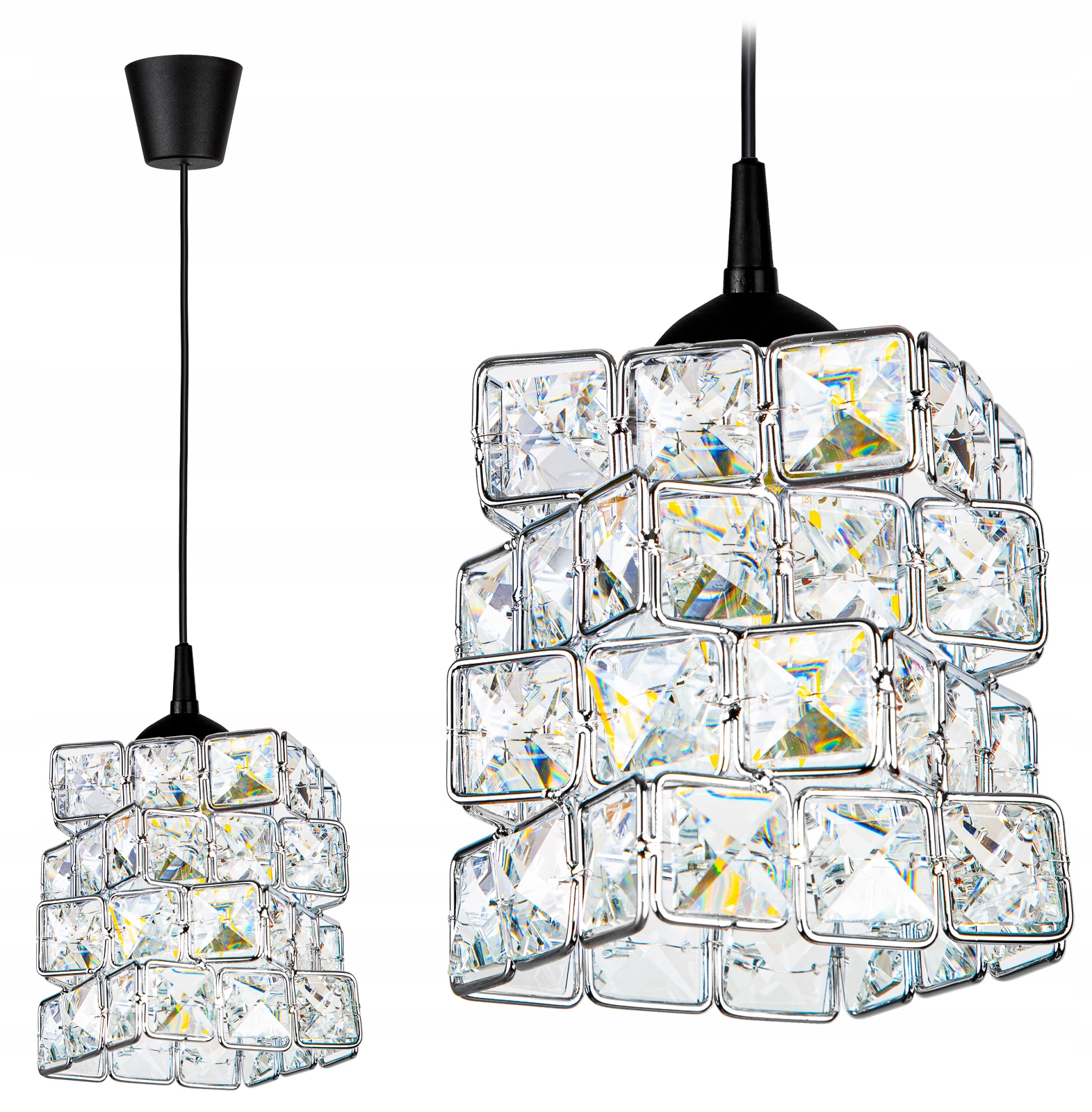 

Szklana Lampa Wisząca Sufitowa Żyrandol Plafon Led