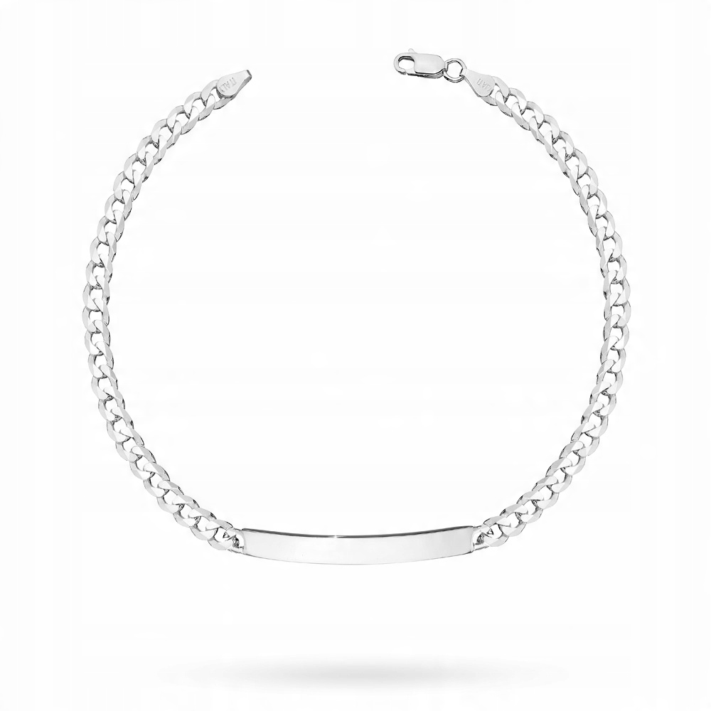 

Bransoletka Srebrna 925 Pancerka z Grawerem 21cm