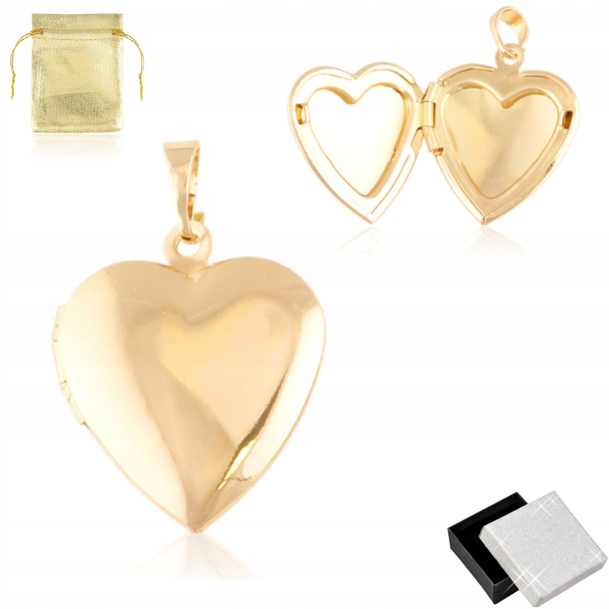 

Złota Zawieszka Sekretnik Serce Otwierane 18K