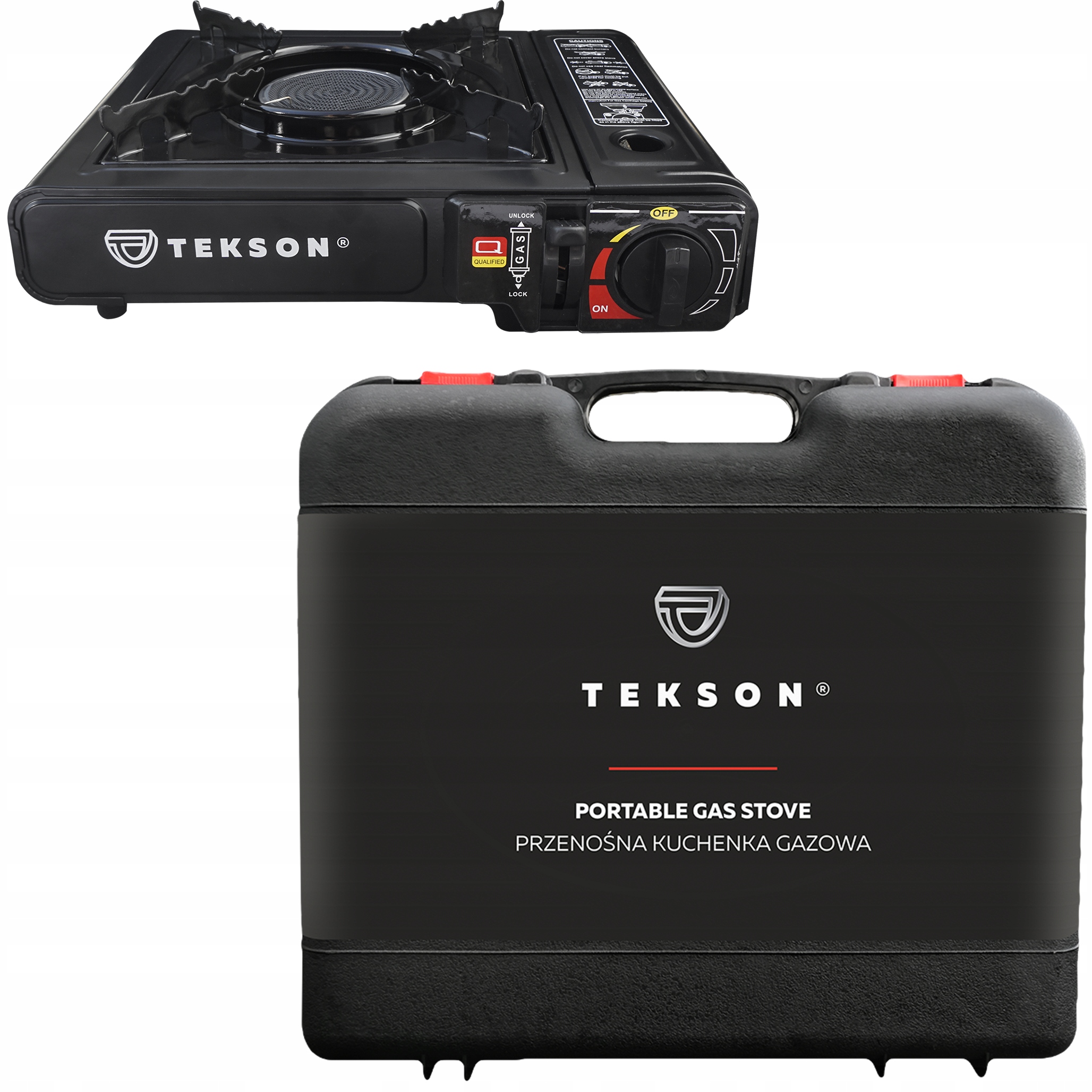 Vařič Tekson Turistický Polní Piknik Kufr Keramika Kartuš 1 Hořák