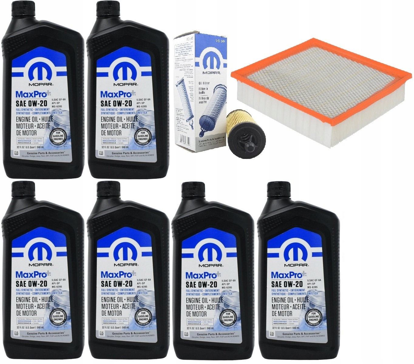 MOPAR 0W20 6L + FILTY GRAND CHEROKEE 3,6 16-20