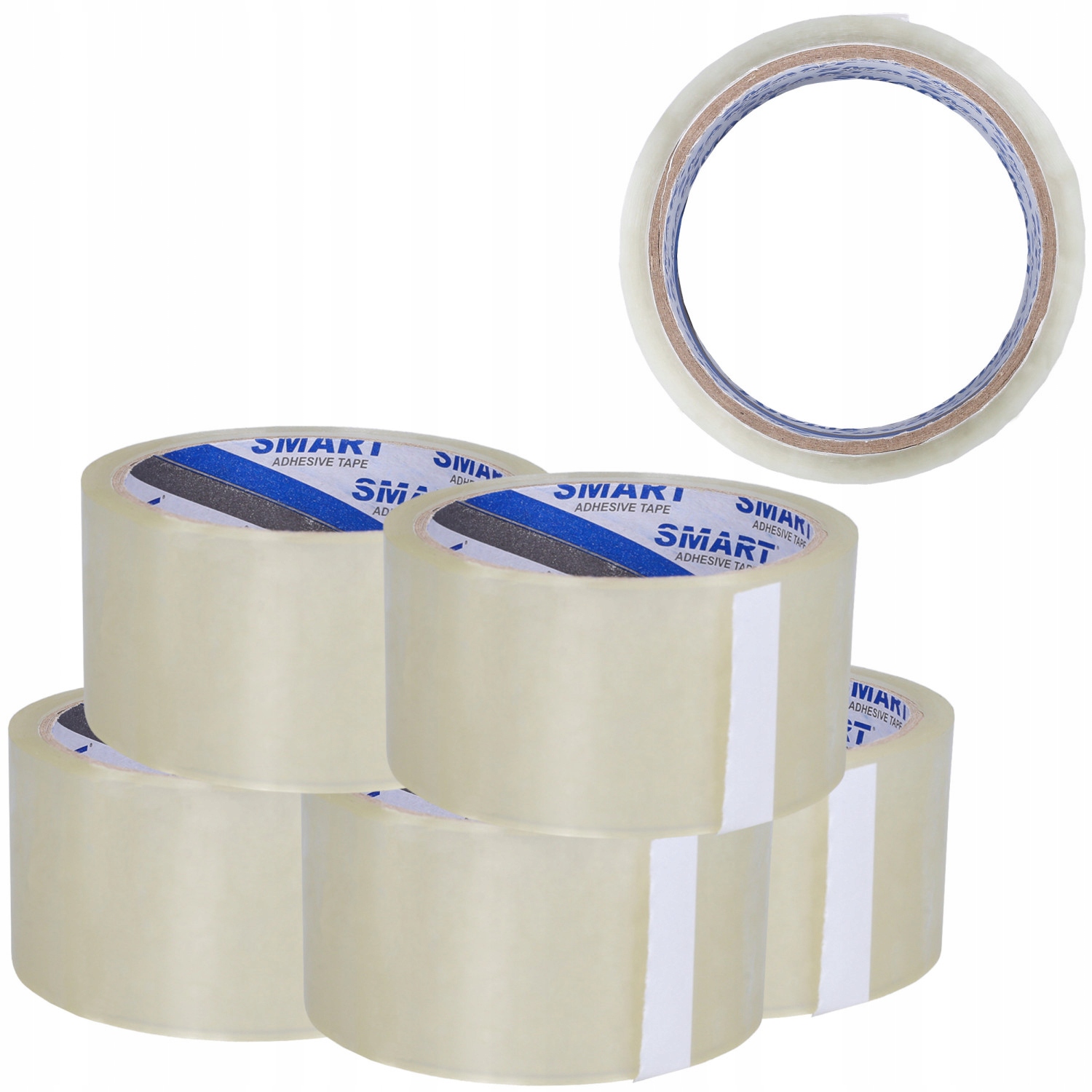 TAŚMA PAKOWA 48/50y KLEJĄCA BEZBARWNA SMART 6 szt
