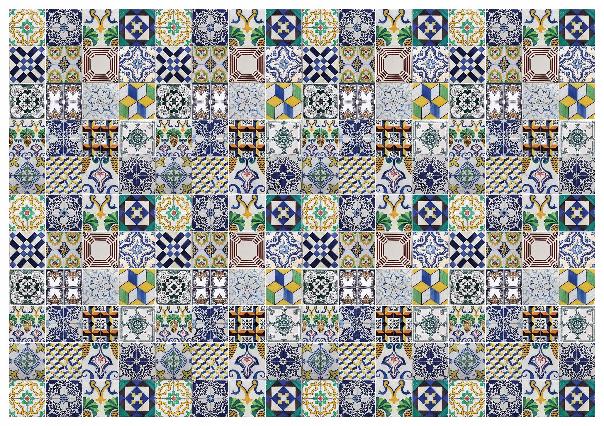 Fototapeta Dlaždice Středomořský šarm a etno vzory 368x254 vinylová lepidlo