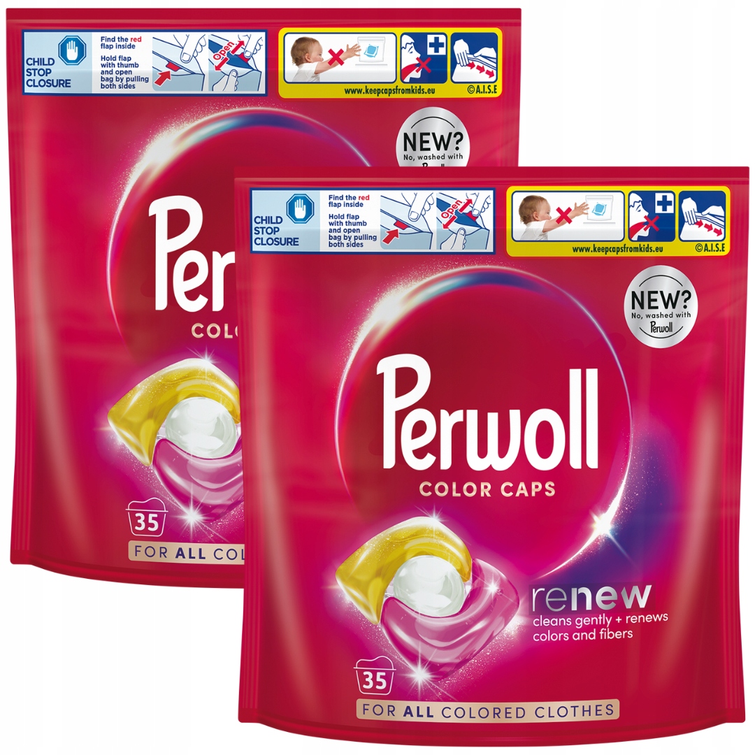 Levně Perwoll Caps Color Kapsle na praní barvy 2x35 ks