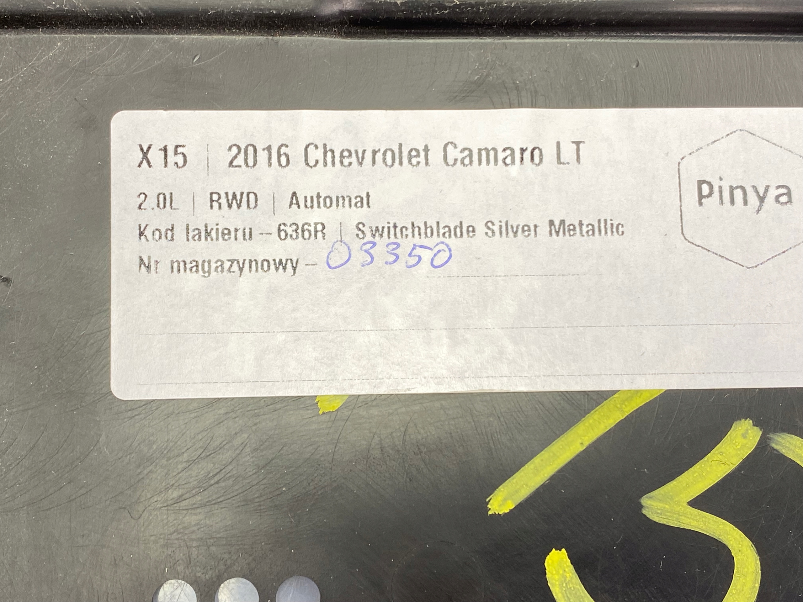 fedél deski rozdzielczej Chevrolet Camaro 2016+