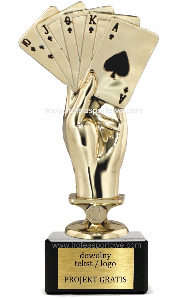 

statuetka karciana karty poker brydż 15cm Grawer