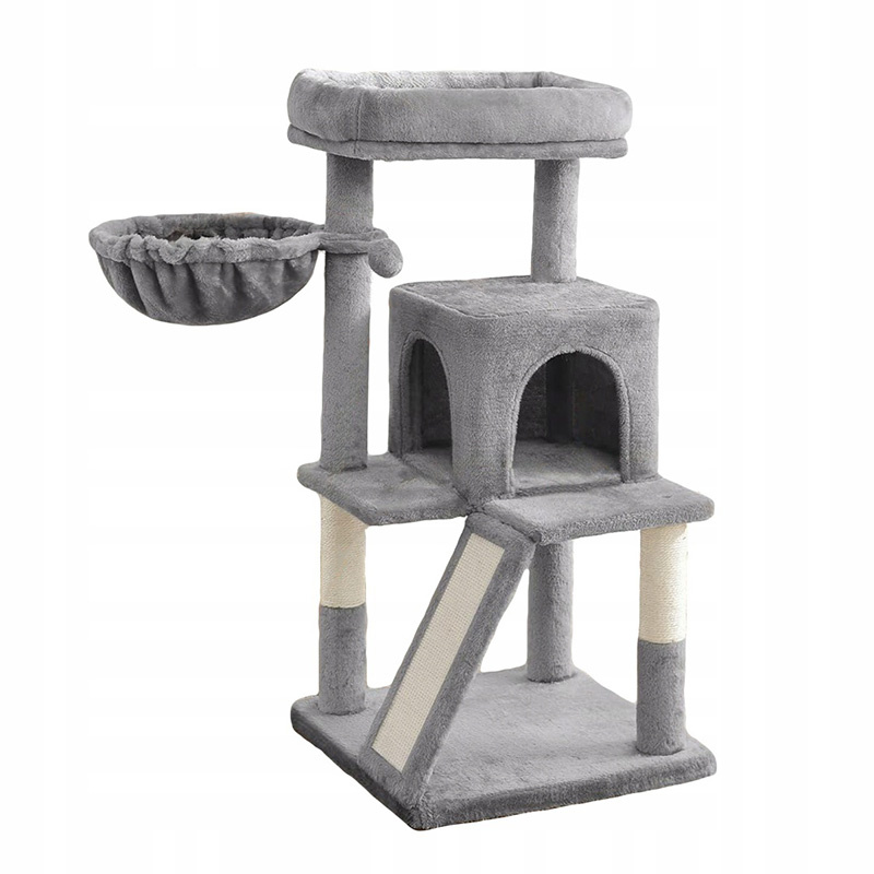 Gaczoo drapak dla kota jasnoszary 50 x 50 x 96 cm