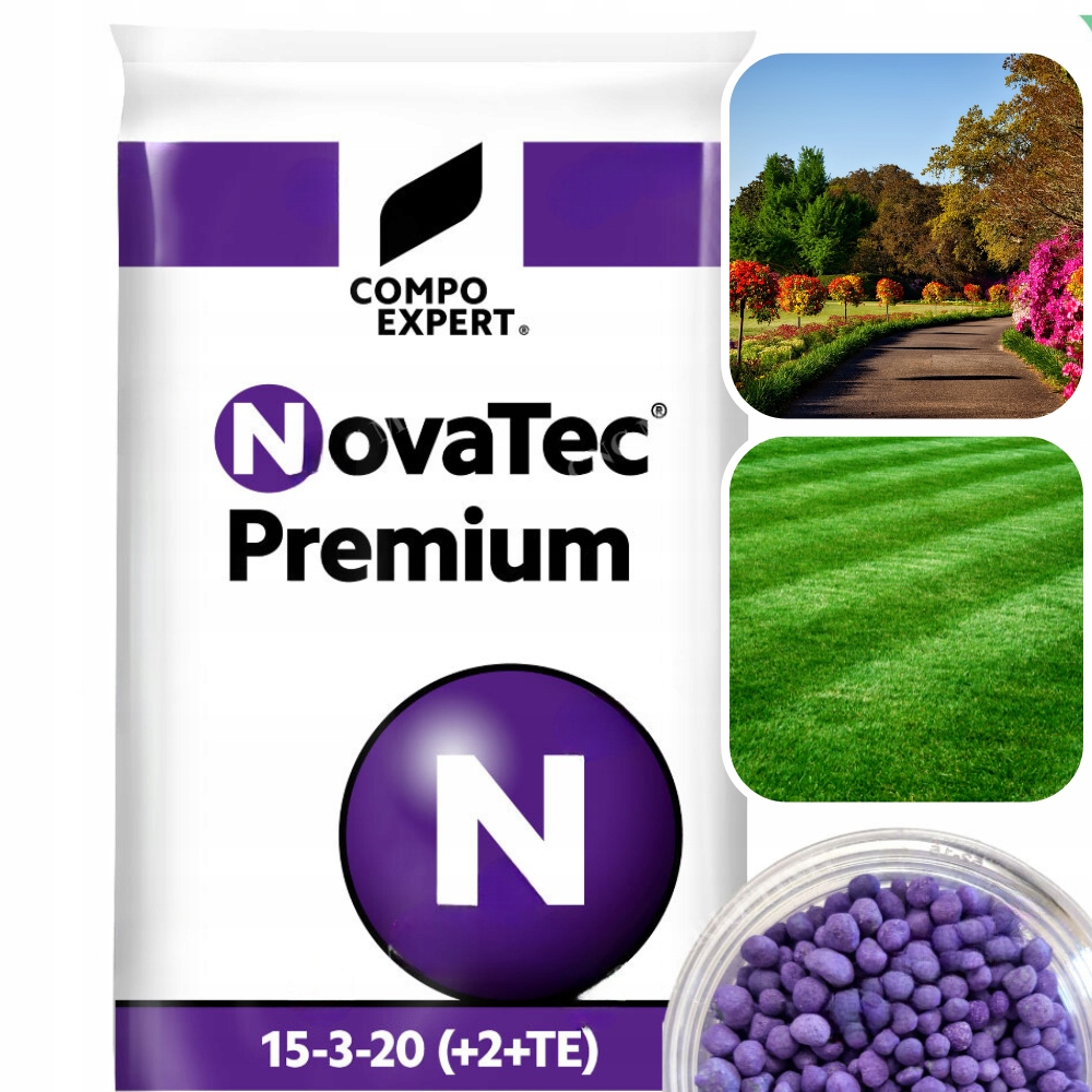 Compo Expert Novatec Premium Nawóz Do Trawy Trawnika 25KG Npk 15-3-20