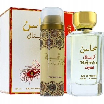 Lattafa Dárková sada parfémů Mahasin Crystal Edp 100 ml a deospray 75 ml