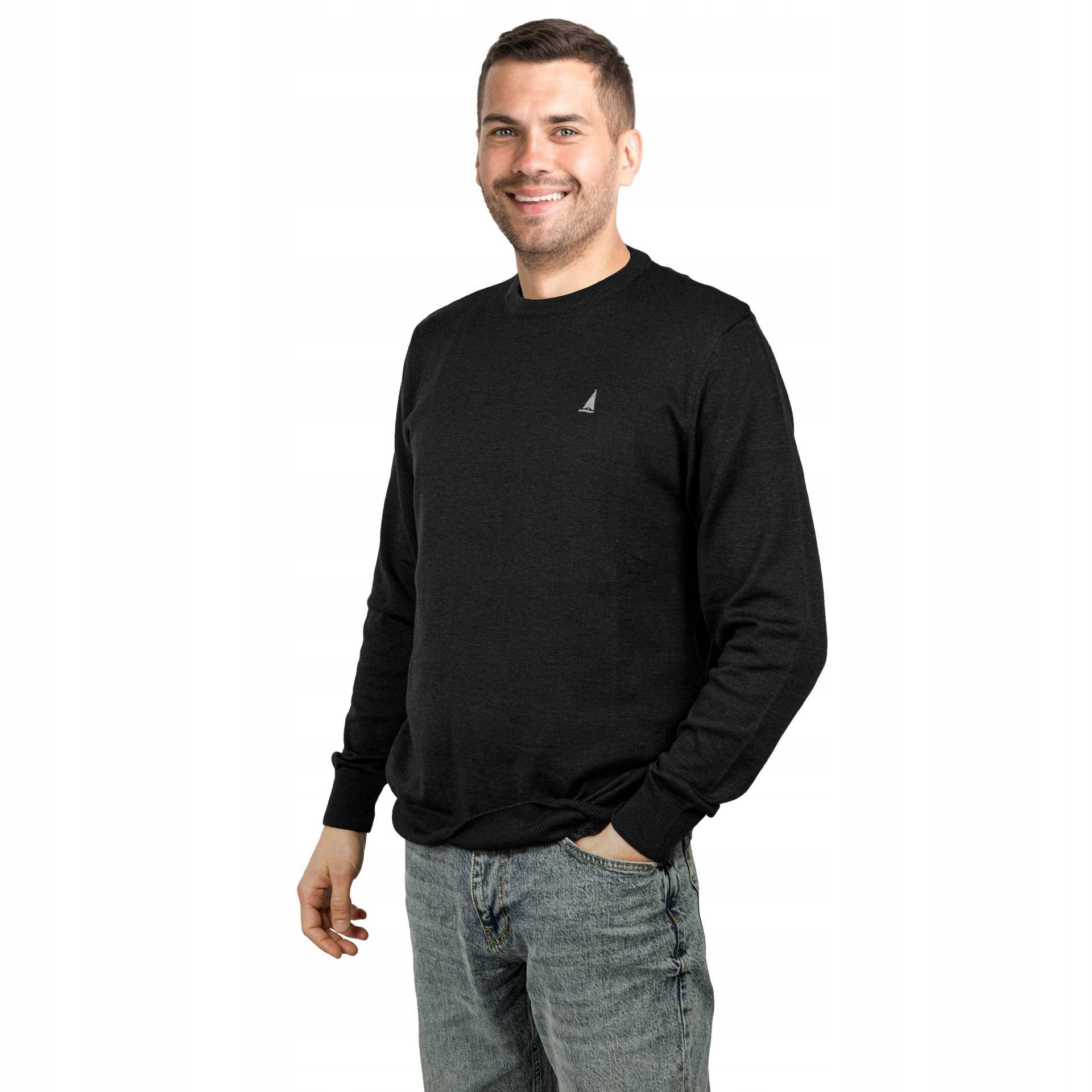 Pánský svetr klasický černý velikost 3XL