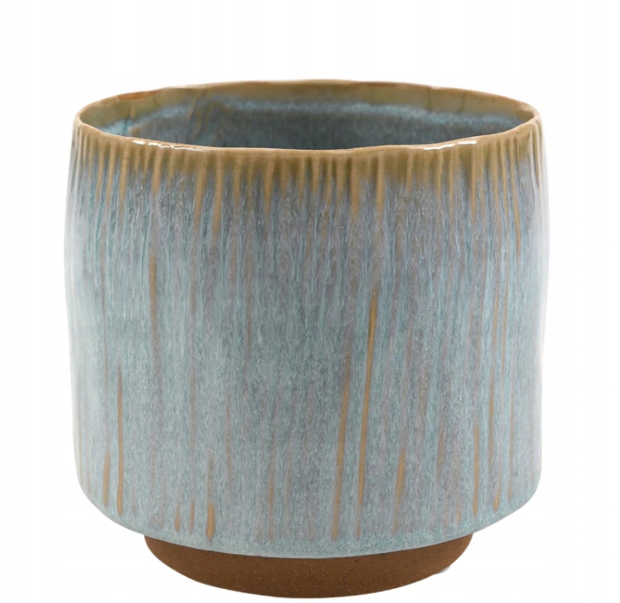 DONICZKA CERAMICZNA TURKUSOWA NIEBIESKA ZŁOTA 14,5