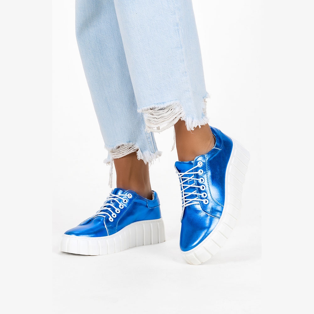 CREEPERSY DAMSKIE SKÓRZANE BUTY METALICZNE NEW 41 Płeć kobieta