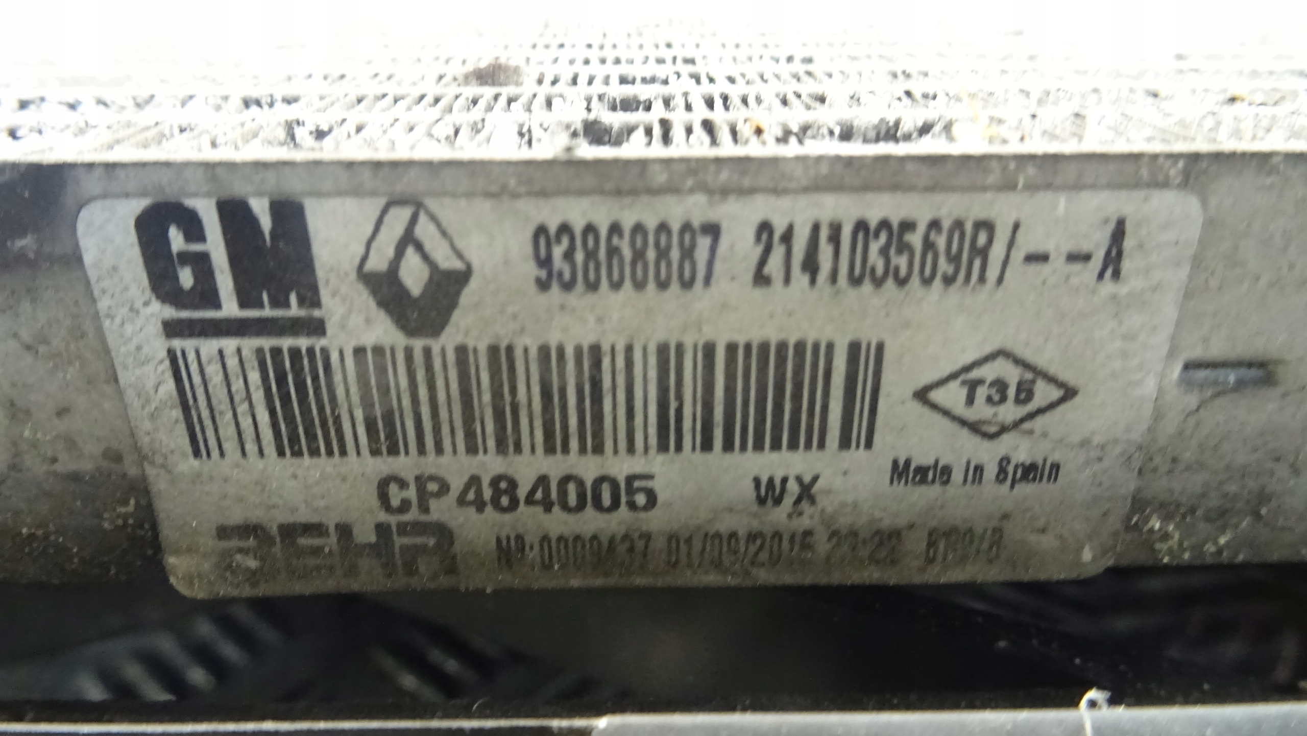 Renault OE 214103569R Radiatore / Raffreddatore z wentylatorami