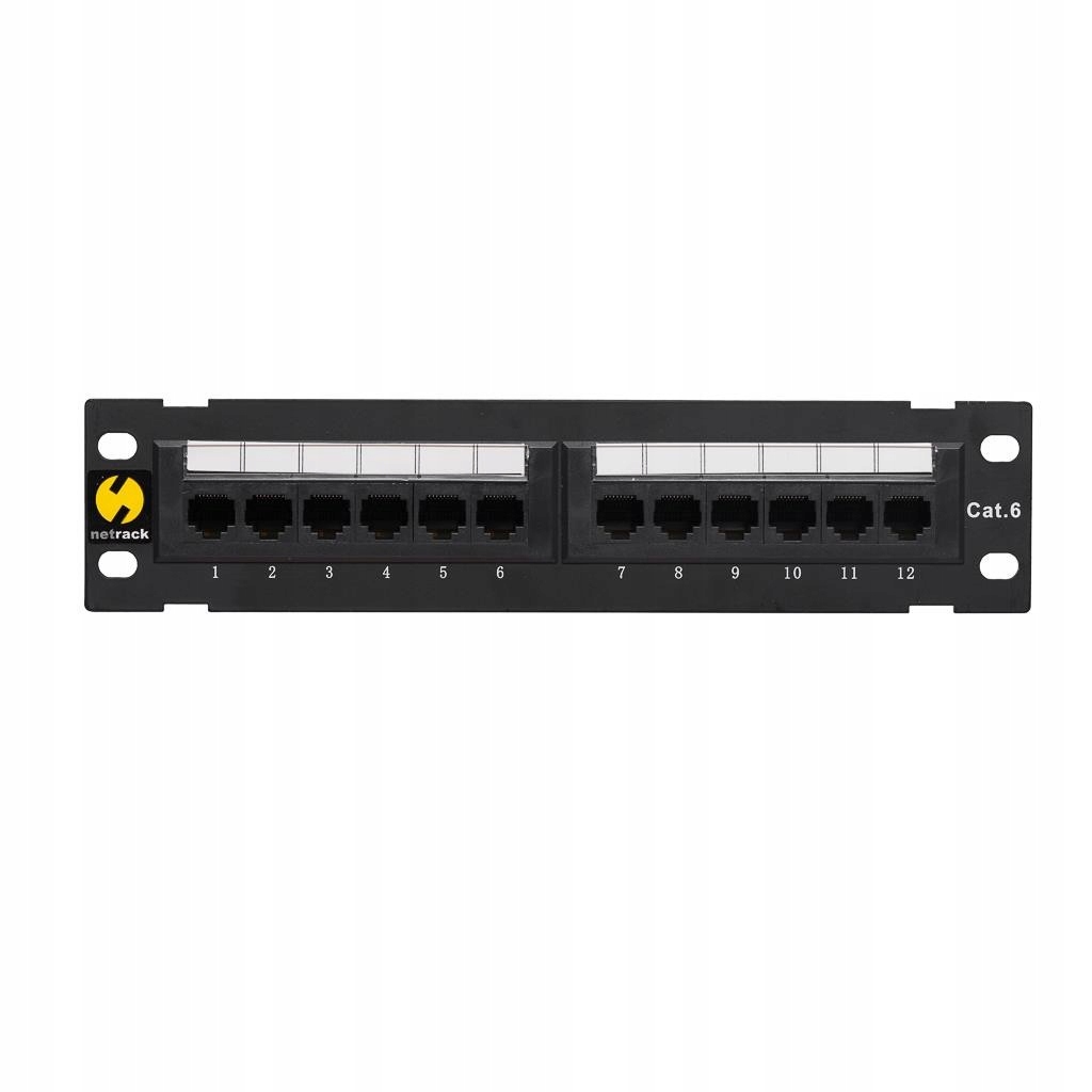 Patch panel Netrack 104-15 12 portów czarny