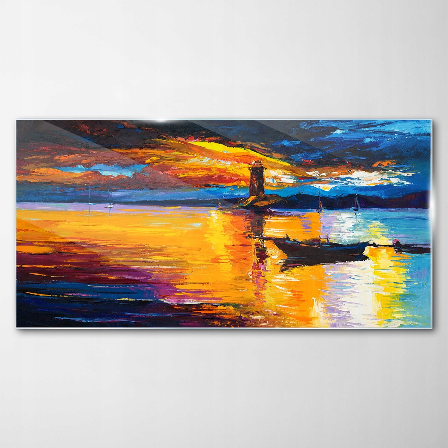 Obraz na skle Dekor Maják More 140x70