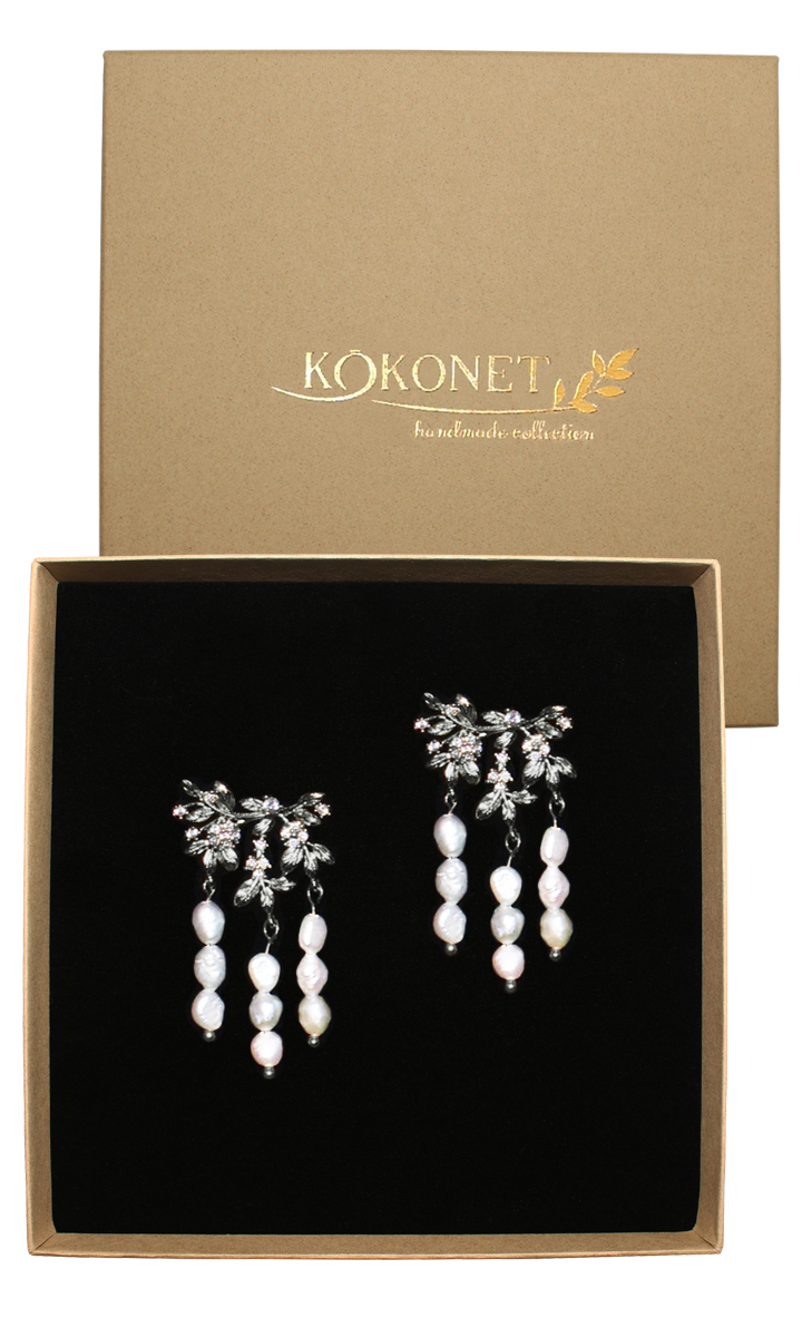 Široké náušnice originální perleťové elegantní univerzální Stříbro dámské