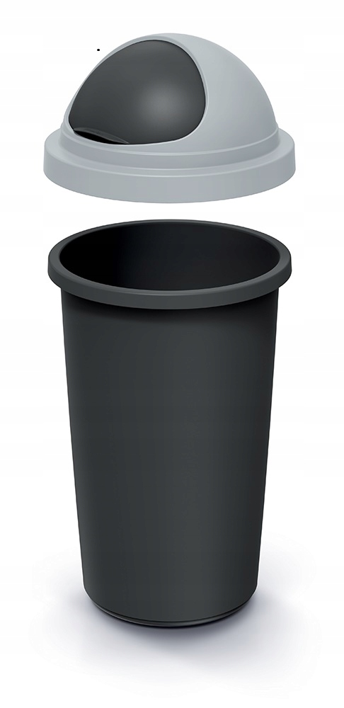 Levně Odpadkový koš Compacta R Roller objem: 50 l, barva: recykl. černá se svět