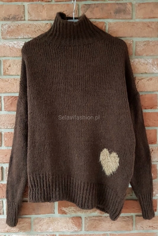 

Asymetryczny sweter golf Heart Minouu