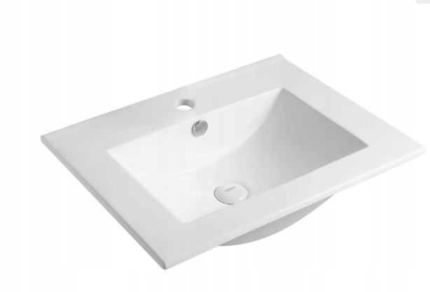 Szafka Łazienkowa Wisząca 120 z Umywalką Dąb Modne RYFLOWANE fronty MDF Marka inna