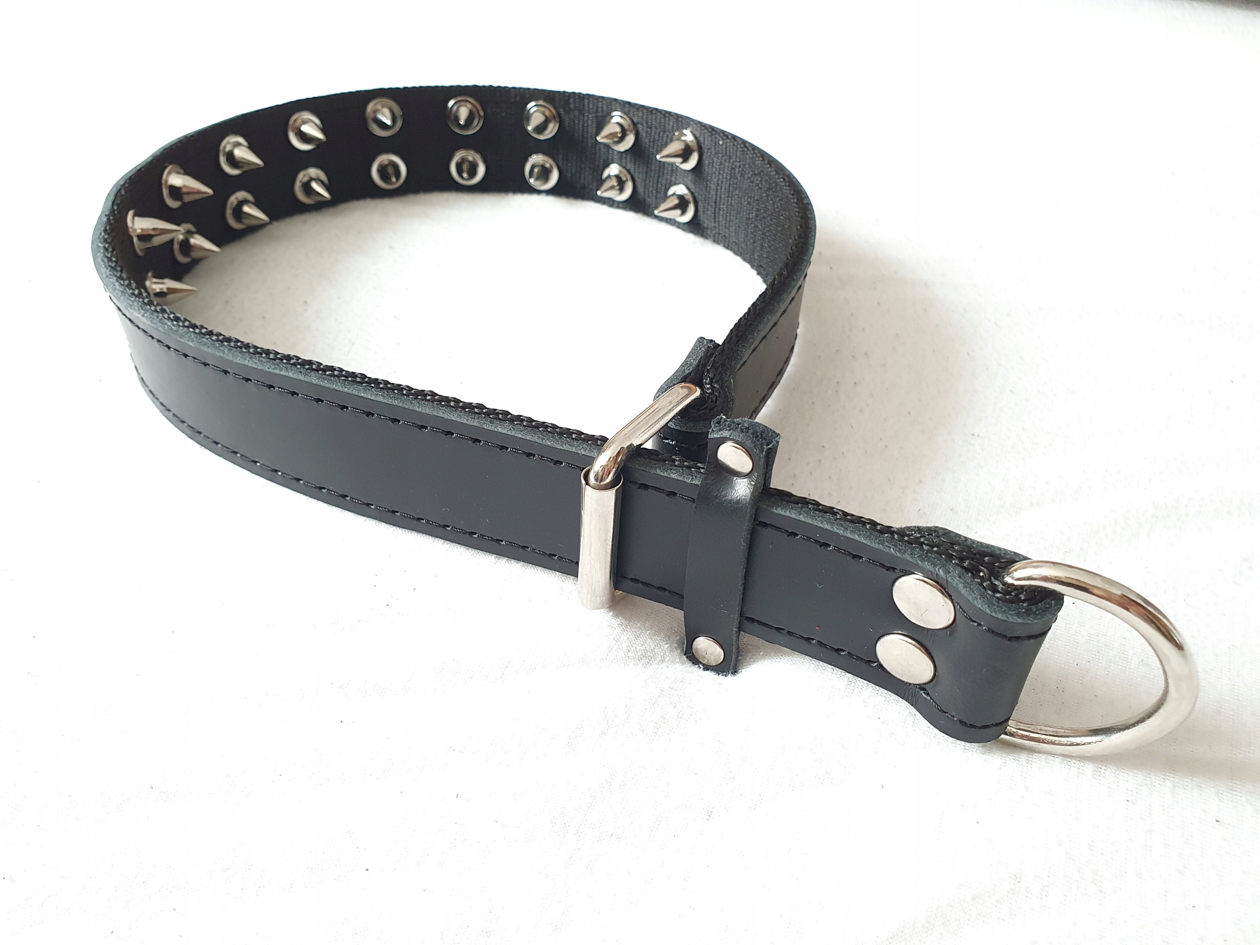 Obroża Skórzana Kolczatka Zaciskowa Na Wymiar!