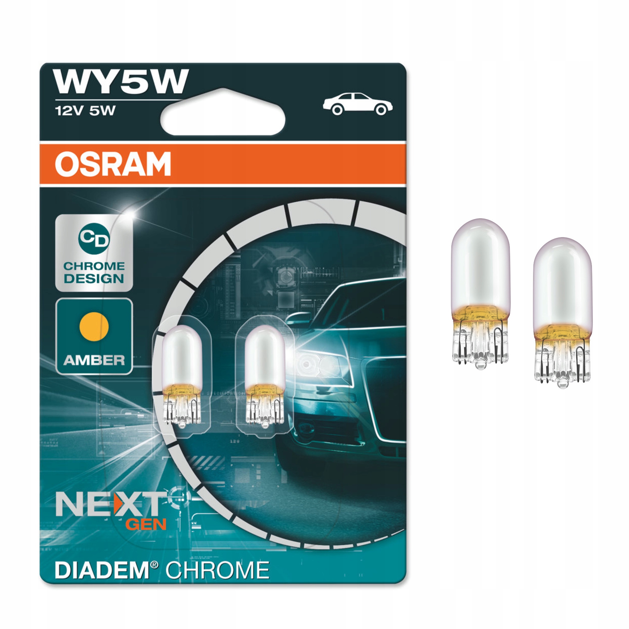 

Osram Żarówka WY5W Diadem Chrome 2szt Pomarańczowa