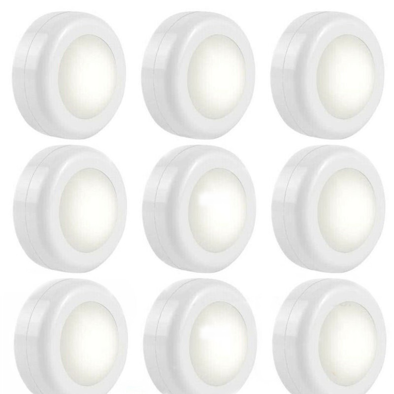 12 Ks Bezpřevodové Rgb Led lampy Osvětlení skříněk Noční lampy s Dálkový Ovladač