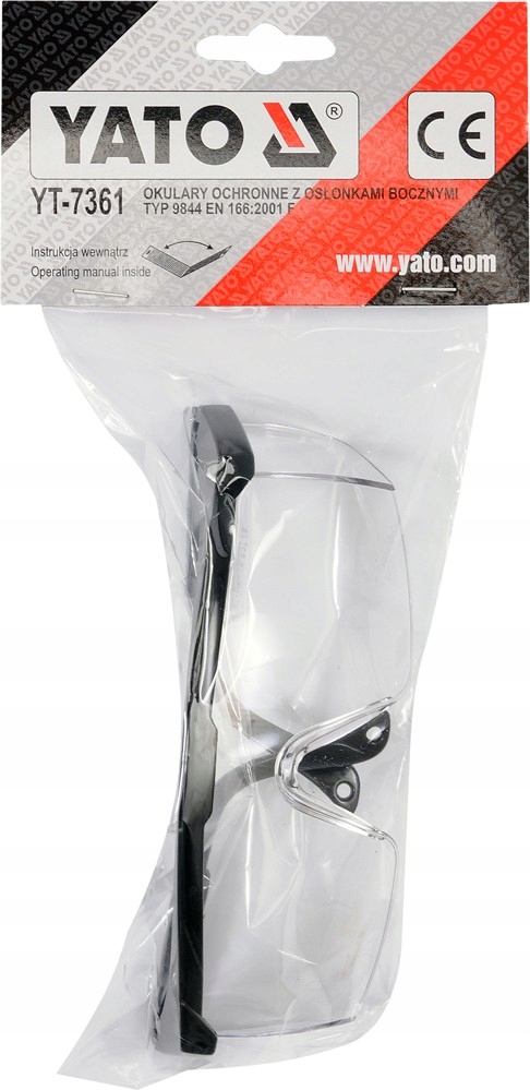 OKULARY OCHRONNE PRZECIWODPRYSKOWE GOGLE BHP YATO Typ przeciwodpryskowe