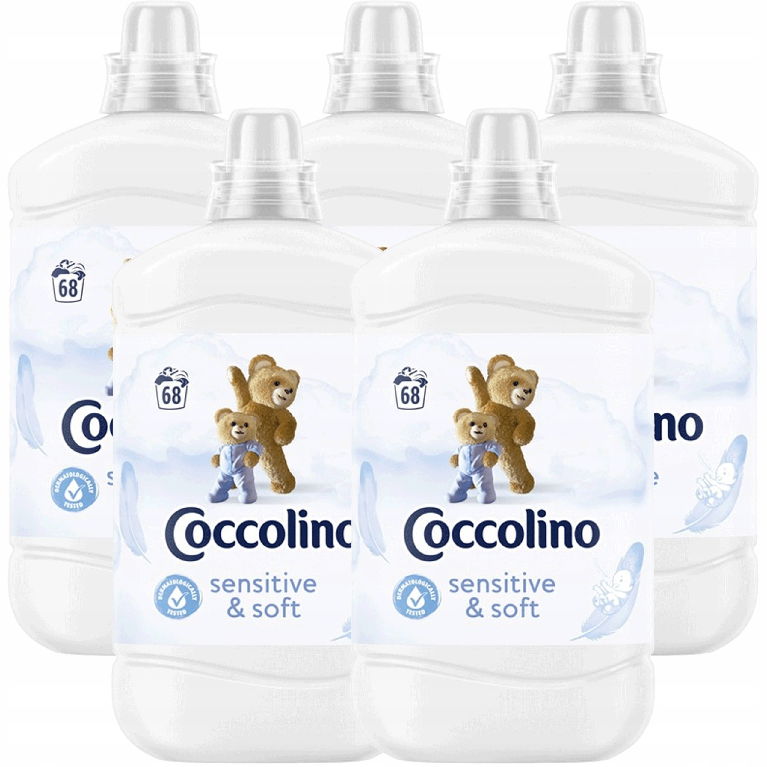 Levně Coccolino Creations Sensitive & Soft tekutá aviváž 1,7L 68 praní x5