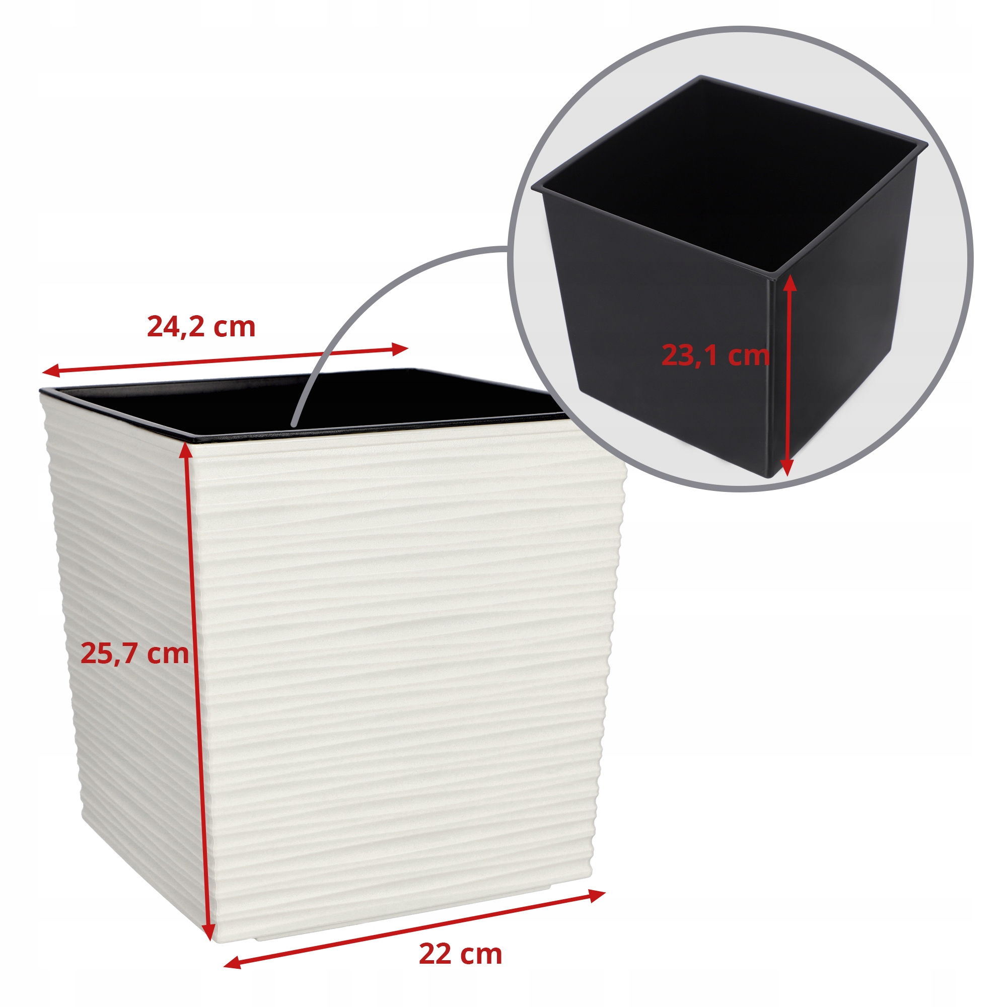 DONICZKA DONICA OSŁONKA Z WKŁADEM KOLORY 25cm Marka Kadax