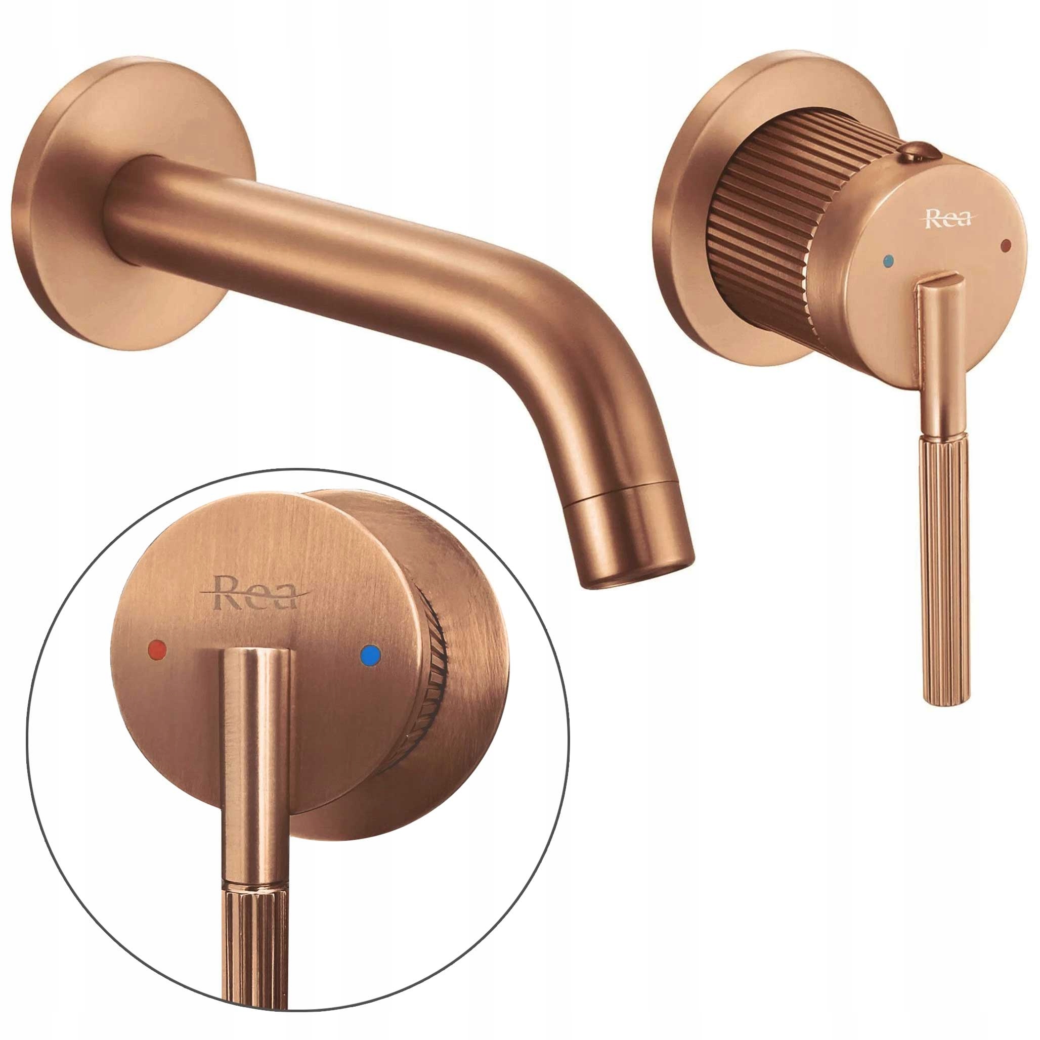 Podomietková umývadlová batéria Argon Meď Kartáčovaná Montáž na stenu